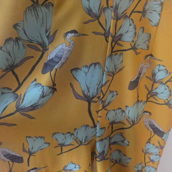 Anthropologie Varun Bahl Yellow Ruffled Floral Jumpsuit - Picture 5 of 10